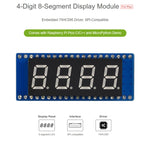 WAVESHARE 4-Digit 8-Segment Display Module for Raspberry Pi Pico, SPI Compatible, 19806