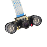 OV5647 5MP Adjustable Focus Infrared Night Vision Camera with 2 IR Sensor Lights for Raspberry Pi 3
