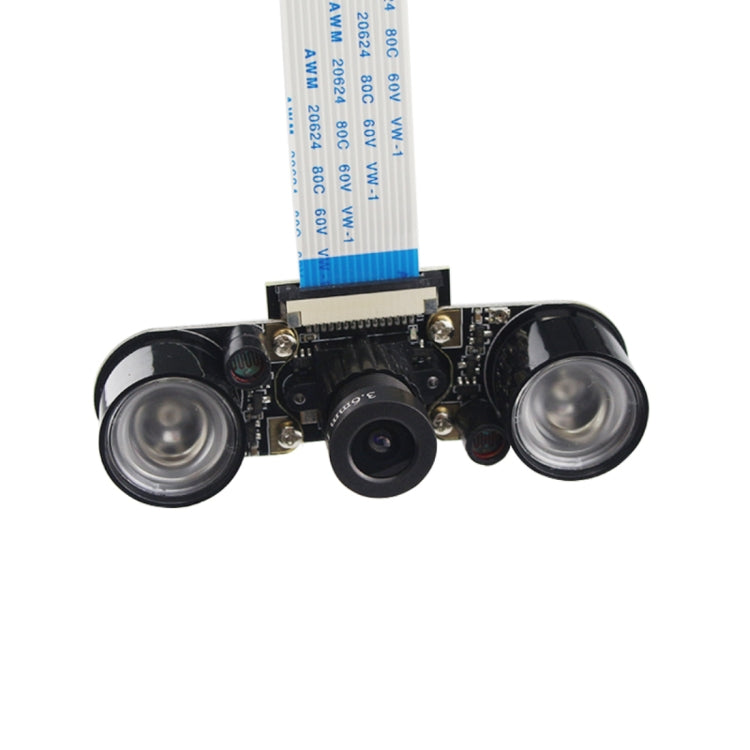 OV5647 5MP Adjustable Focus Infrared Night Vision Camera with 2 IR Sensor Lights for Raspberry Pi 3