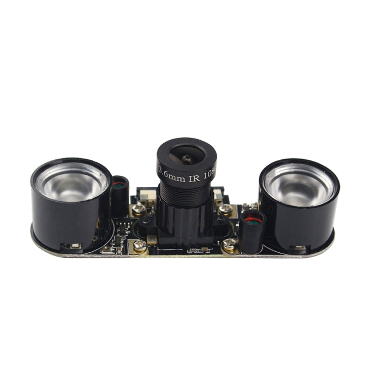 OV5647 5MP Adjustable Focus Infrared Night Vision Camera with 2 IR Sensor Lights for Raspberry Pi 3