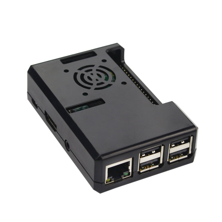 Custodia protettiva in ABS con foro per ventola di raffreddamento per Raspberry pi 3