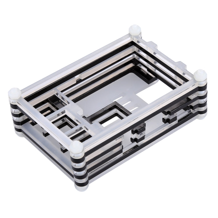 9 Layer Acrylic Shell Case with Cooling Fan Hole for Raspberry Pi 3