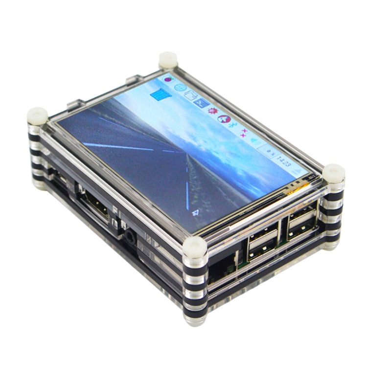 9 Layer Acrylic Shell Case with Cooling Fan Hole for Raspberry Pi 3