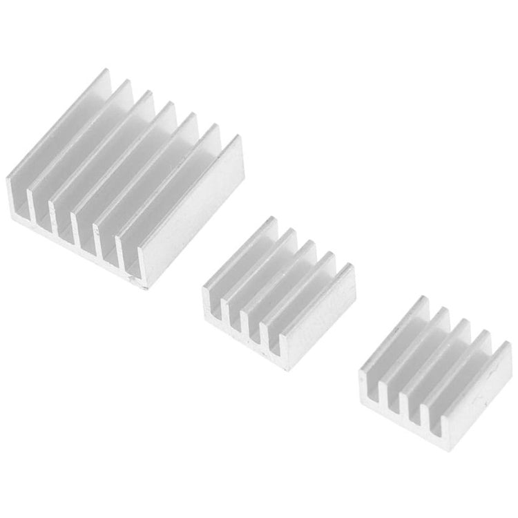 3 in 1 Heatsink Aluminum Heat Sink Shims for Raspberry Pi 3/2, For Raspberry Pi 3 / 2