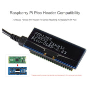 WAVESHARE 2.23 inch OLED Display Module 128 x 32 Pixels for Raspberry Pi Pico, SPI/I2C, 19750