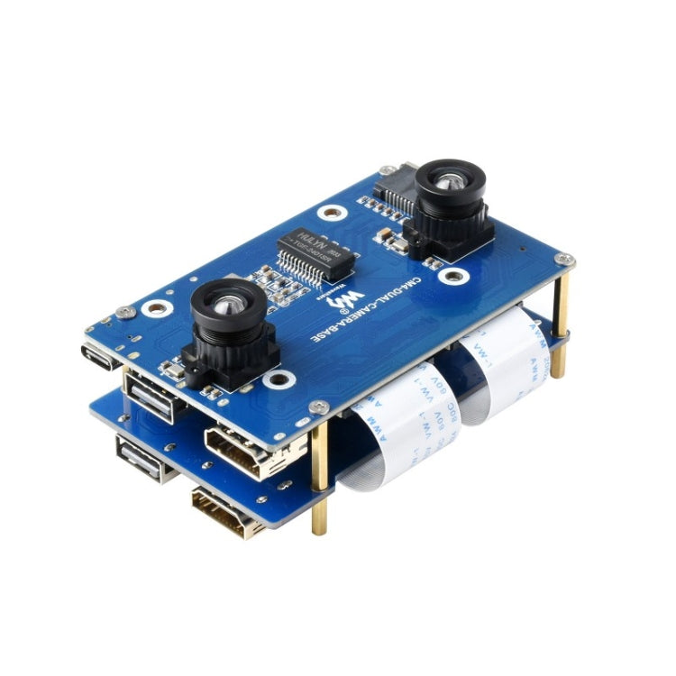 Waveshare Binocular Camera Base Board with Interface Expander for Raspberry Pi 4 Compute Module