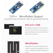 Waveshare RP2040-Plus Pico-like MCU Board based on Raspberry Pi RP2040 MCU, with Pinheader, RP2040-Plus with Pinheader