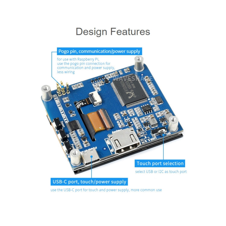 Waveshare 2.8 inch 480x640 HDMI (H) Fully Laminated IPS LCD Display