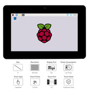 WAVESHARE 8 inch 800 x 480 Capacitive Touch Display for Raspberry Pi, DSI Interface, 8 inch