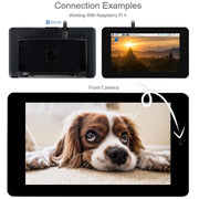WAVESHARE 7 inch 800 x 480 Capacitive Touch Display with Case &amp; Front Camera for Raspberry Pi, 7 inch with Case &amp; Cam