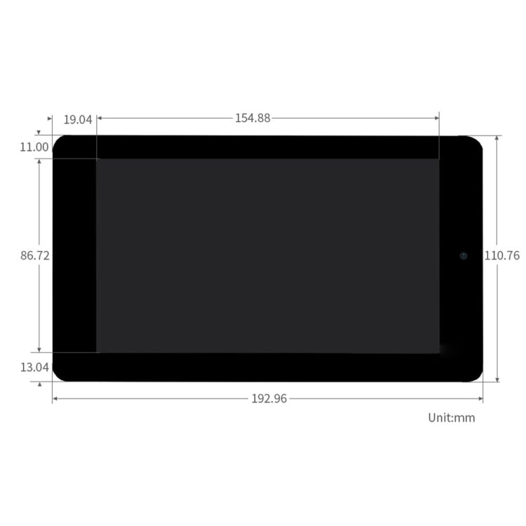 WAVESHARE 7 inch 800 x 480 Capacitive Touch Display with Front Camera for Raspberry Pi