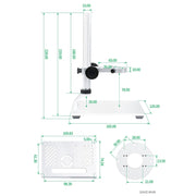 Waveshare Raspberry Pi Microscope Kit with 4.3 Inch Screen 12MP Camera Module with Bracket, US Plug