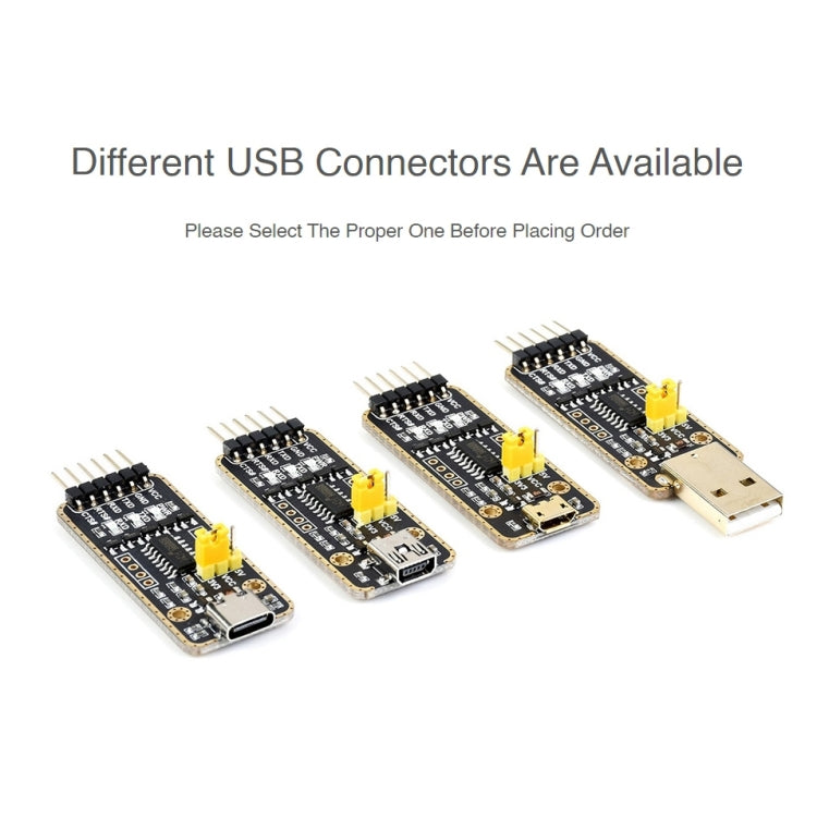 Connettori del modulo di trasmissione Waveshare Type-C / USB-C a UART ad alta velocità di banda, USB-C