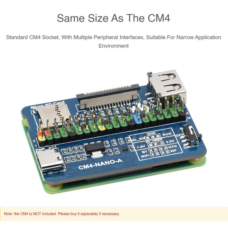 Scheda base Waveshare Nano A per Raspberry Pi CM4, Nano Base Board A