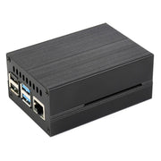 Waveshare Stripe Aluminum Cooling Case for Raspberry Pi 4, Built-in Active Radiator with Fins, Stripe Aluminum Cooling Case
