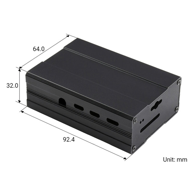 Custodia dal design smussato in alluminio Waveshare per Raspberry Pi 4B, Aluminum Chamfered Case