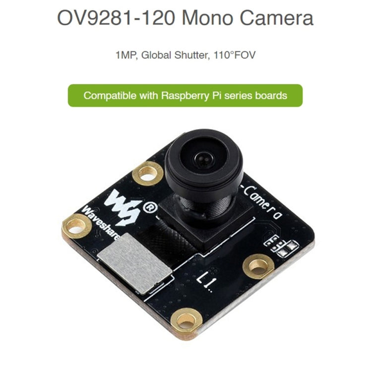 Modulo fotocamera mono da 1 MP Waveshare OV9281-120 per Raspberry Pi, otturatore globale, OV9281-120 Module