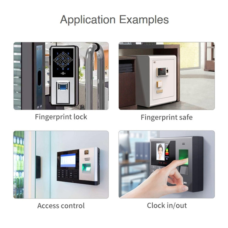 Sensore di impronte digitali capacitivo tutto in uno Waveshare UART a forma di rettangolo (E), processore Cortex