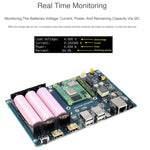 Waveshare PoE UPS Base Board for Raspberry Pi CM4, Gigabit Ethernet, Dual HDMI, Quad USB 2.0, PoE UPS Base Board