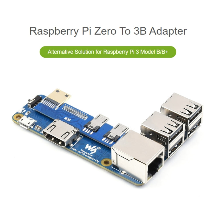 Waveshare Raspberry Pi Zero to 3B Adapter for Raspberry Pi 3 Model B/B+, Pi Zero To 3B