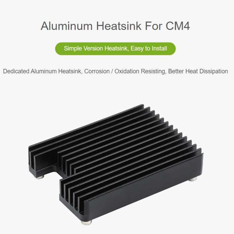 WAVESHARE Aluminum Heatsink for Raspberry Pi CM4 with Antenna Notch