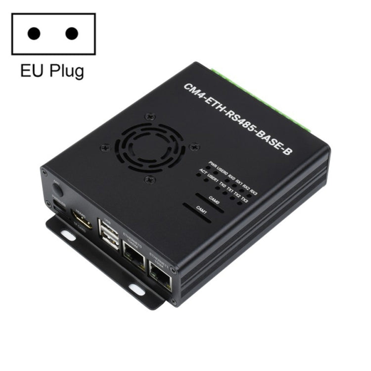 Waveshare Dual ETH Mini Computer for Raspberry Pi CM4, Gigabit Ethernet, 4-Channel Isolated RS485