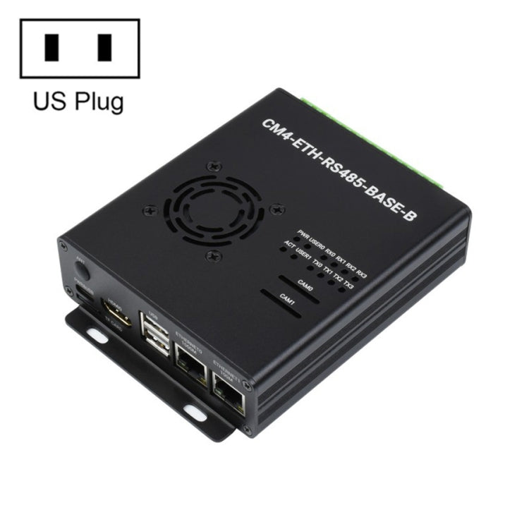 Waveshare Dual ETH Mini Computer for Raspberry Pi CM4, Gigabit Ethernet, 4-Channel Isolated RS485