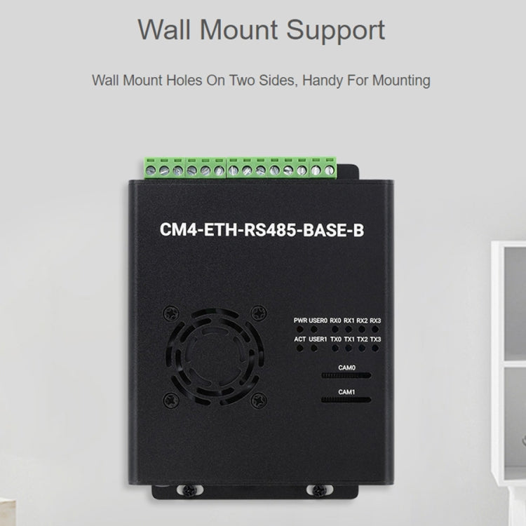 Waveshare Dual ETH Mini Computer for Raspberry Pi CM4, Gigabit Ethernet, 4-Channel Isolated RS485