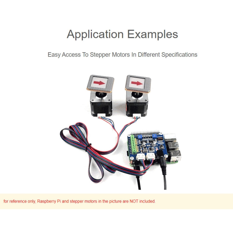 Waveshare HRB8825 Motore passo-passo HAT per Raspberry Pi, aziona due motori passo-passo, fino a 1/32 Microstepping