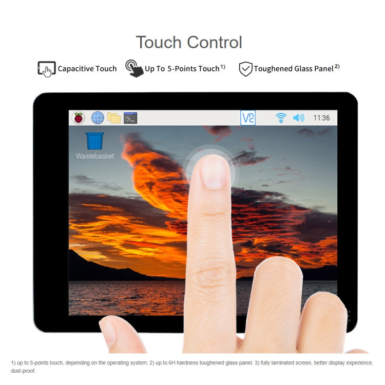 Waveshare 2.8 inch Capacitive Touch Display for Raspberry Pi, 480 x 640, DSI, IPS, Fully Laminated Screen, 2.8 inch