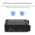 Switch Gigabit Ethernet industriale 5 porte montaggio DIN