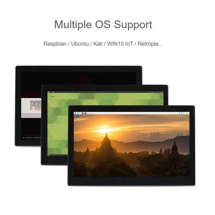 Mini-computer Waveshare da 13,3 pollici alimentato da Raspberry Pi 3A+, touch screen HD