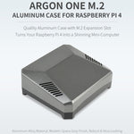 Waveshare Argon One M.2 Aluminum Case for Raspberry Pi 4 with M.2 Expansion Slot, Argon One M.2