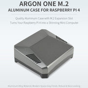 Waveshare Argon One M.2 Aluminum Case for Raspberry Pi 4 with M.2 Expansion Slot, Argon One M.2