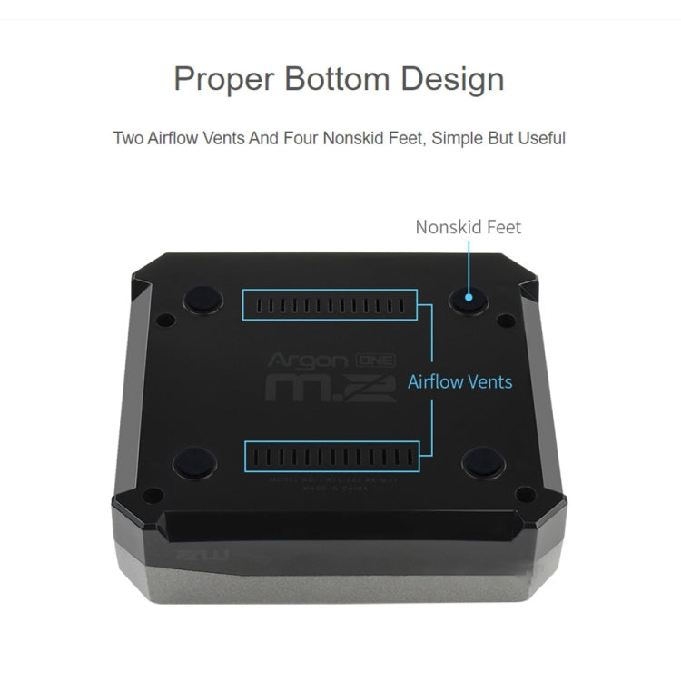 Waveshare Argon One M.2 Aluminum Case for Raspberry Pi 4 with M.2 Expansion Slot, Argon One M.2