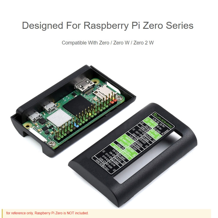 Custodia protettiva in ABS Waveshare per Raspberry Pi serie Zero / Zero / Zero 2 W