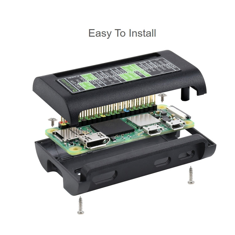 Custodia protettiva in ABS Waveshare per Raspberry Pi serie Zero / Zero / Zero 2 W