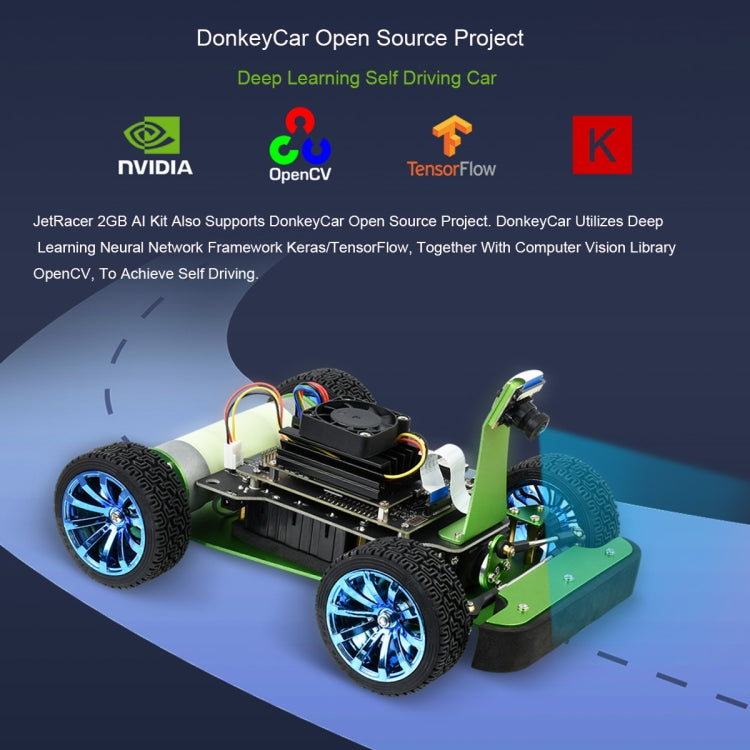 Waveshare JetRacer 2GB AI Kit, AI Racing Robot Powered by Jetson Nano 2GB, EU Plug, JetRacer 2GB AI Kit