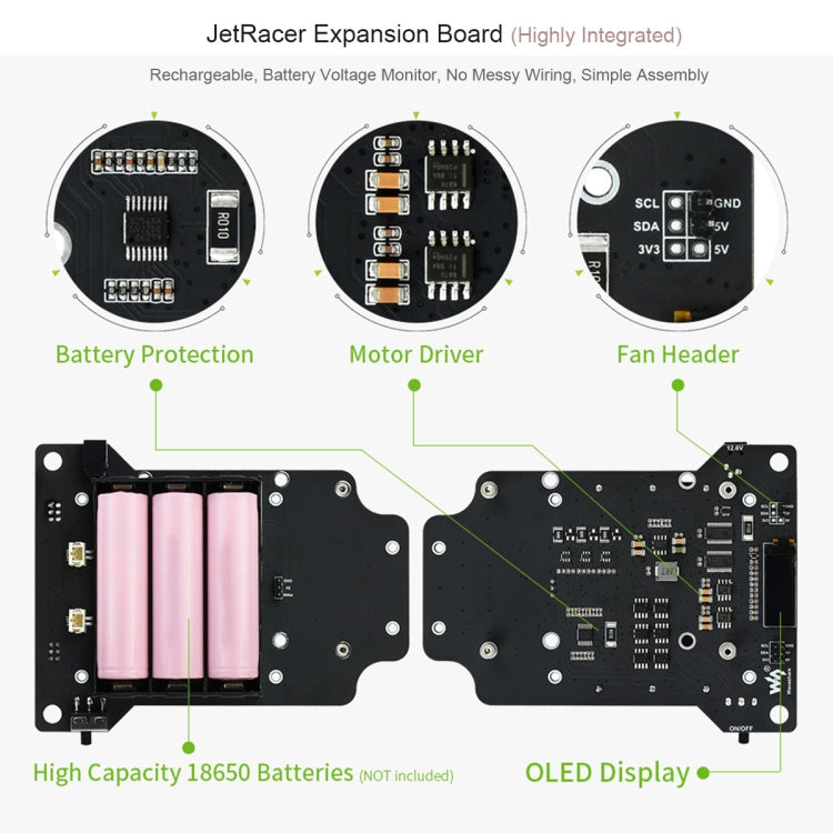 Kit AI Waveshare JetRacer da 2 GB, robot da corsa AI alimentato da Jetson Nano da 2 GB, presa UE, JetRacer 2GB AI Kit