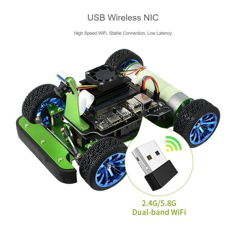 Kit AI Waveshare JetRacer da 2 GB, robot da corsa AI alimentato da Jetson Nano da 2 GB, presa UE, JetRacer 2GB AI Kit