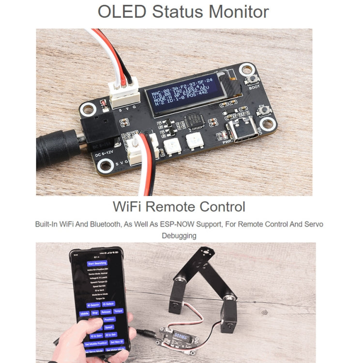 Waveshare ESP32 Servo Drive Expansion Board, Built-in WiFi and BT, 21593