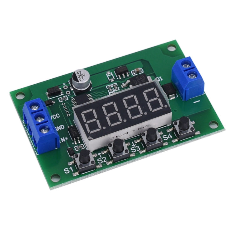 Relè temporizzato 5-30V con display LED e controllo MOS