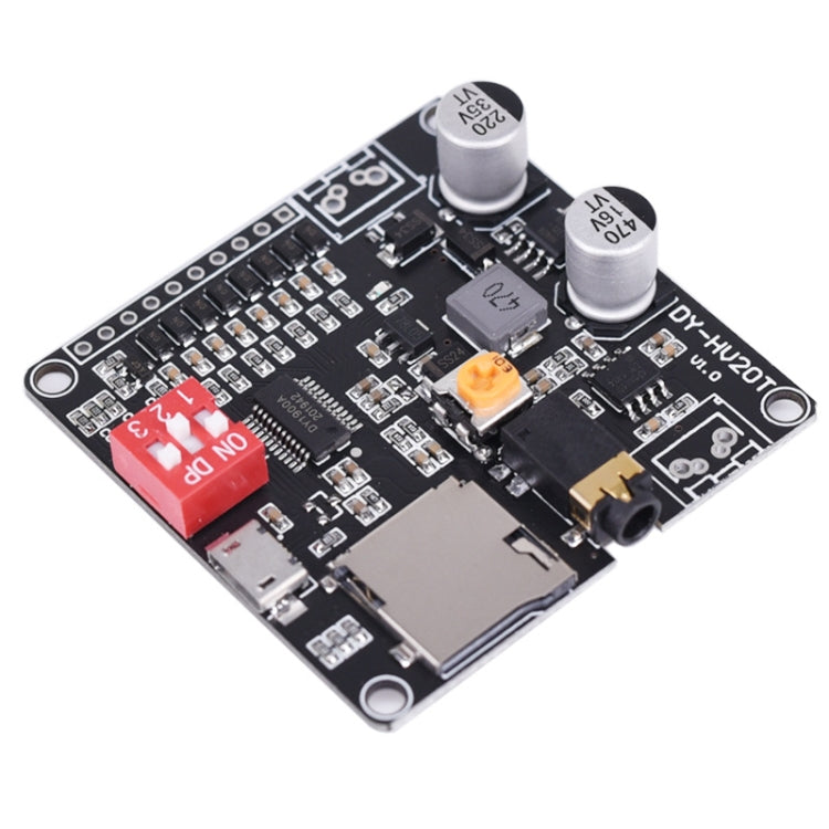 DY-HV20T 12V/24V 10W/20W Voice Playback Module MP3 Music Player Trigger Amplifier Board Module UART I/O,DY-HV20T