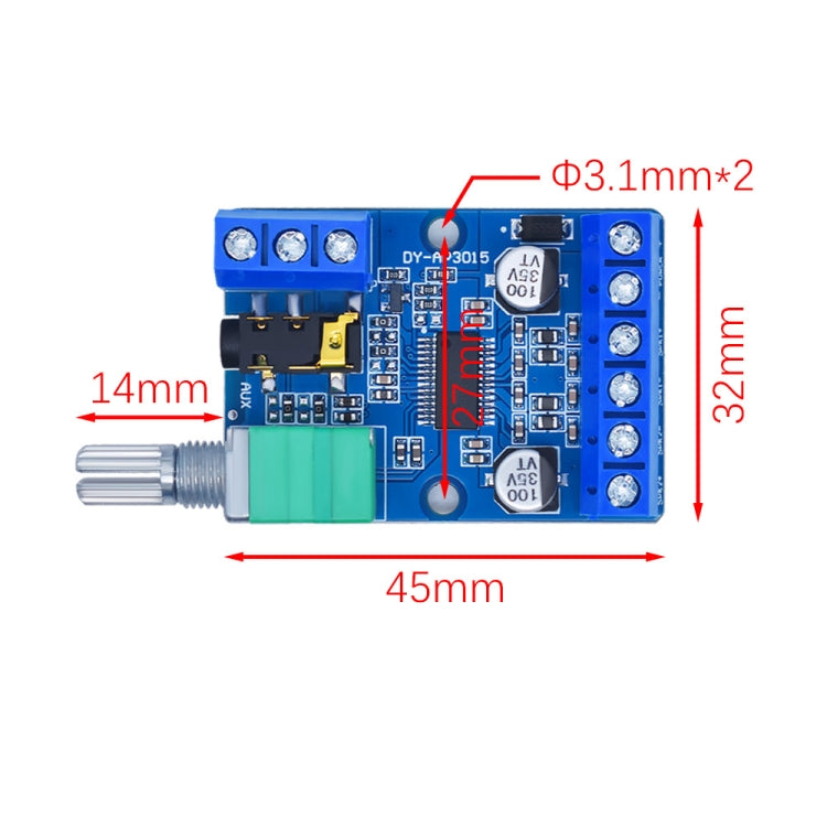 30Wx2 High Power Stereo Digital Amplifier Board 12V/24V Power Supply DIY Power Amplifier Module