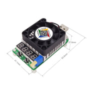 LD25 Current Voltage Adjustable Electronic USB Load Resistor Discharge Battery Test