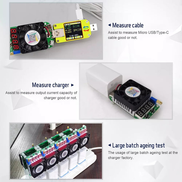 LD25 Current Voltage Adjustable Electronic USB Load Resistor Discharge Battery Test