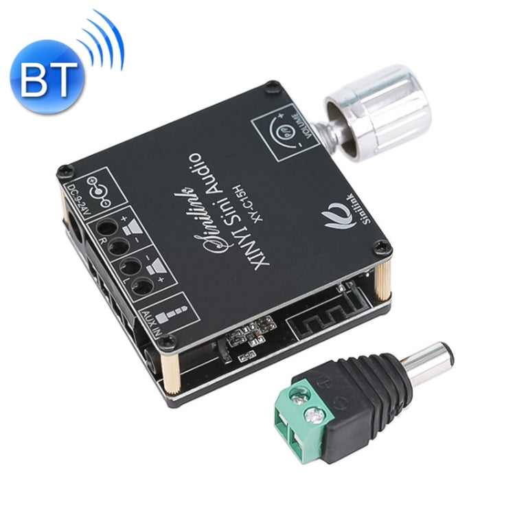 XY-C15H 20W Dual Channel Bluetooth 5.0 HIFI Stereo Digital Audio Power Amplifier Board with Shell, with Shell
