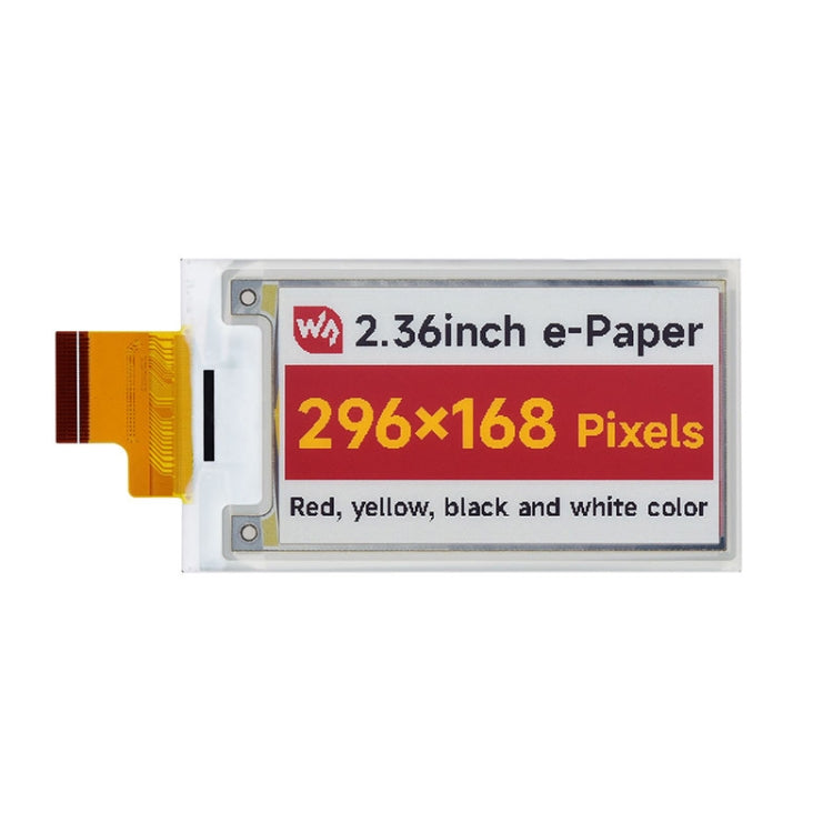 Waveshare 2.36 inch 296 x 168 Red Yellow Black White E-Paper (G) Raw Display Panel, 22752