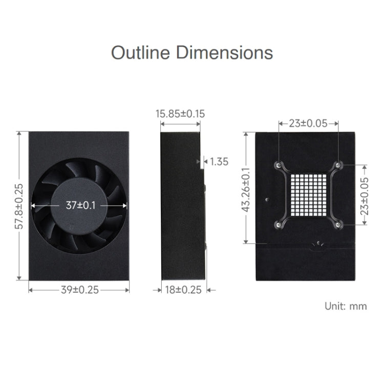 Ventola di raffreddamento dedicata Waveshare per Jetson TX2 NX, For Jetson TX2 NX