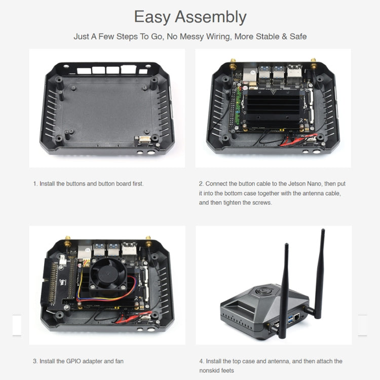 Waveshare F-Type Aluminum Case for Jetson Nano Development Kit